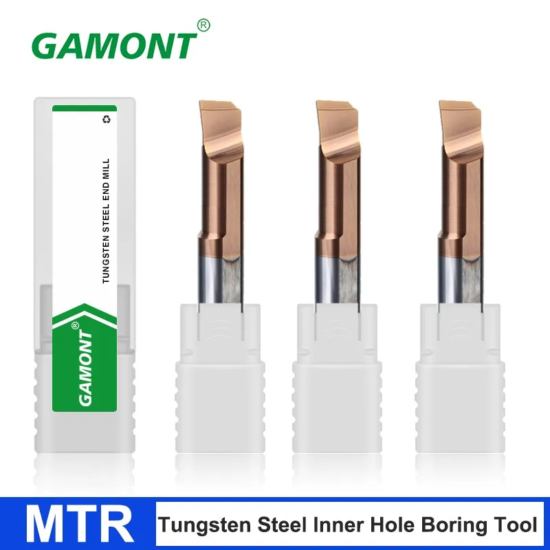 Herramientas de perforación de diámetro pequeño GAMONT MTR, máquina CNC de carburo de acero de tungsteno, herramienta de torneado de agujeros de perforación interior resistente al sísmico