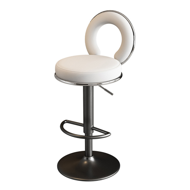 New Simple Bar Chair Household Rotatable Lifting Stool Bar Chair Front Desk Soft Bag Backrest High Chair