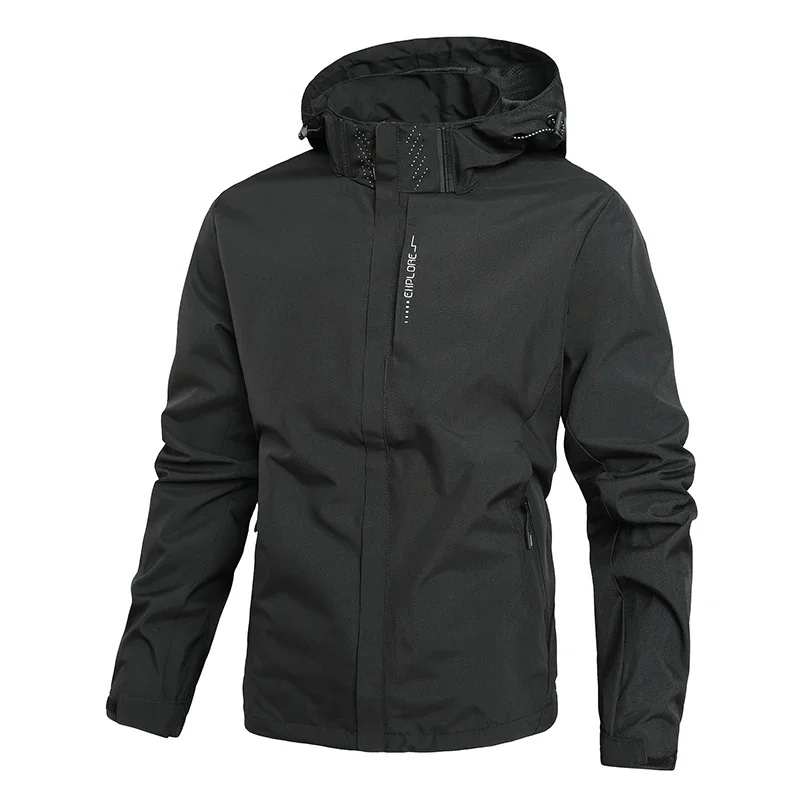 Primavera otoño nuevos hombres chaqueta Casual hombres al aire libre a prueba de viento impermeable atletas chaqueta abrigo sombrero desmontable chaquetas hombre M-5XL