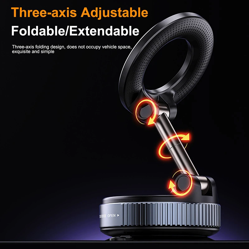 Xiaomi Vacuum Magnet Phone Bracket Multi-angles Adjustment Strong Magnetic Suck Design Foldable Car Holder For Navigation Stand