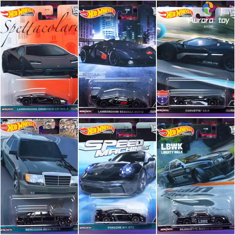 Модель автомобиля Hot Wheels Hxd63 Культура автомобиля Быстрый и веселый сплав Hw Модель автомобиля Garden Avenue Железная нижняя резиновая шина Пользовательские подарочные игрушки