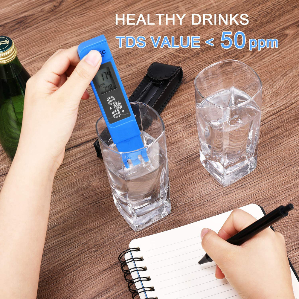 2 個 TDS PH メーターデジタル水テスター 0.01ph 高精度 PH メーター 0-9990ppm 温度 TEMP PPM テスター