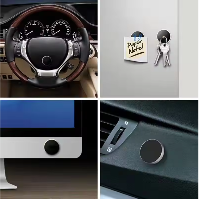 Magnetic Phone Car Mount Flat Cell Phone Holder Universal Stick On Flat Magnetic Car Mount For Dashboard Wall Windshield