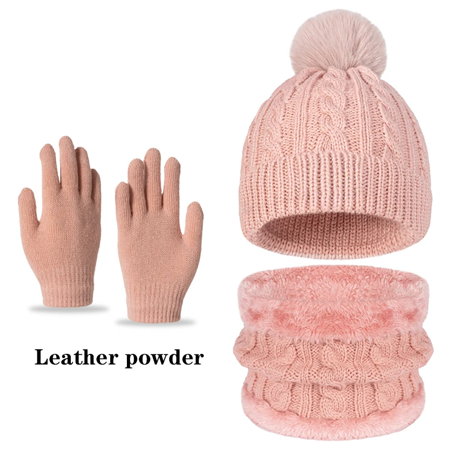 O único conjunto de boné, capa de pescoço e luva é uma touca de malha adequada para crianças de 3 a 12 anos, meninos e meninas, para autu