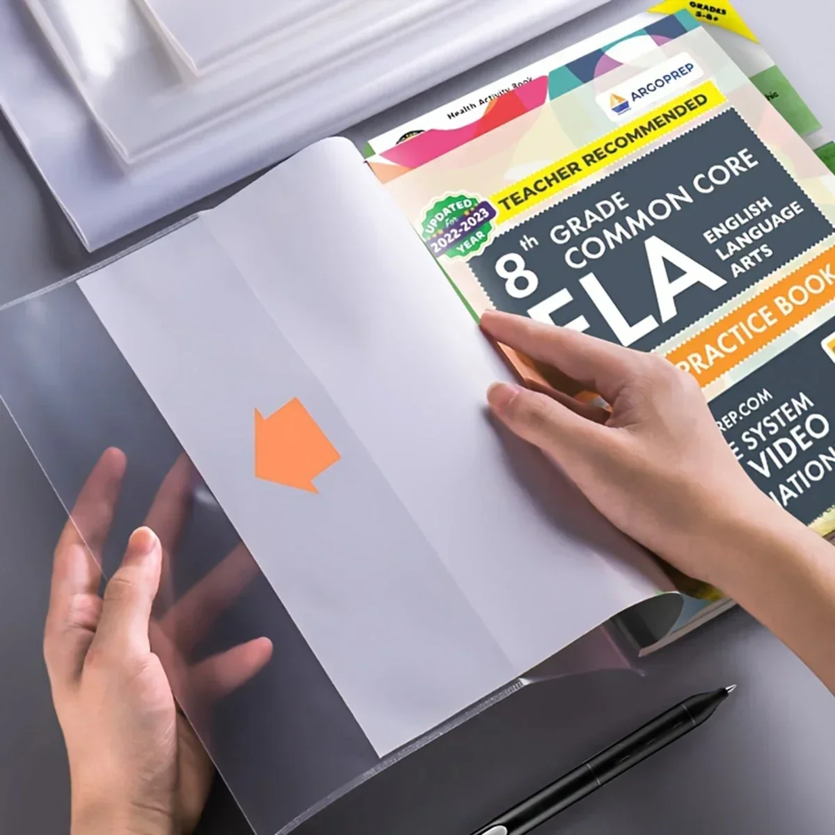 10-Pack Book Covers Clear Ultra-Thin -Anti-Scratch, Fits A4/Letter Sizes, for Textbooks/Notebooks - School Supplies/Home/Office
