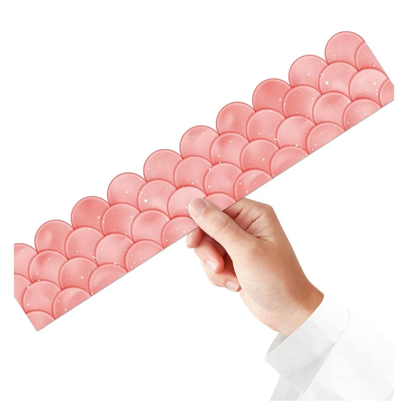 20M Ombre หอยเชลล์ Bulletin Board เส้นขอบสายรุ้งเส้นขอบตรงห้องเรียนหรือตกแต่งโรงเรียนที่บ้าน