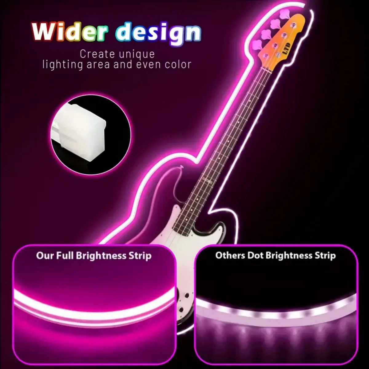 The flexible LED light bar of RGB neon lamp is powered by USB, remote control +APP, which is suitable for home TV backlight