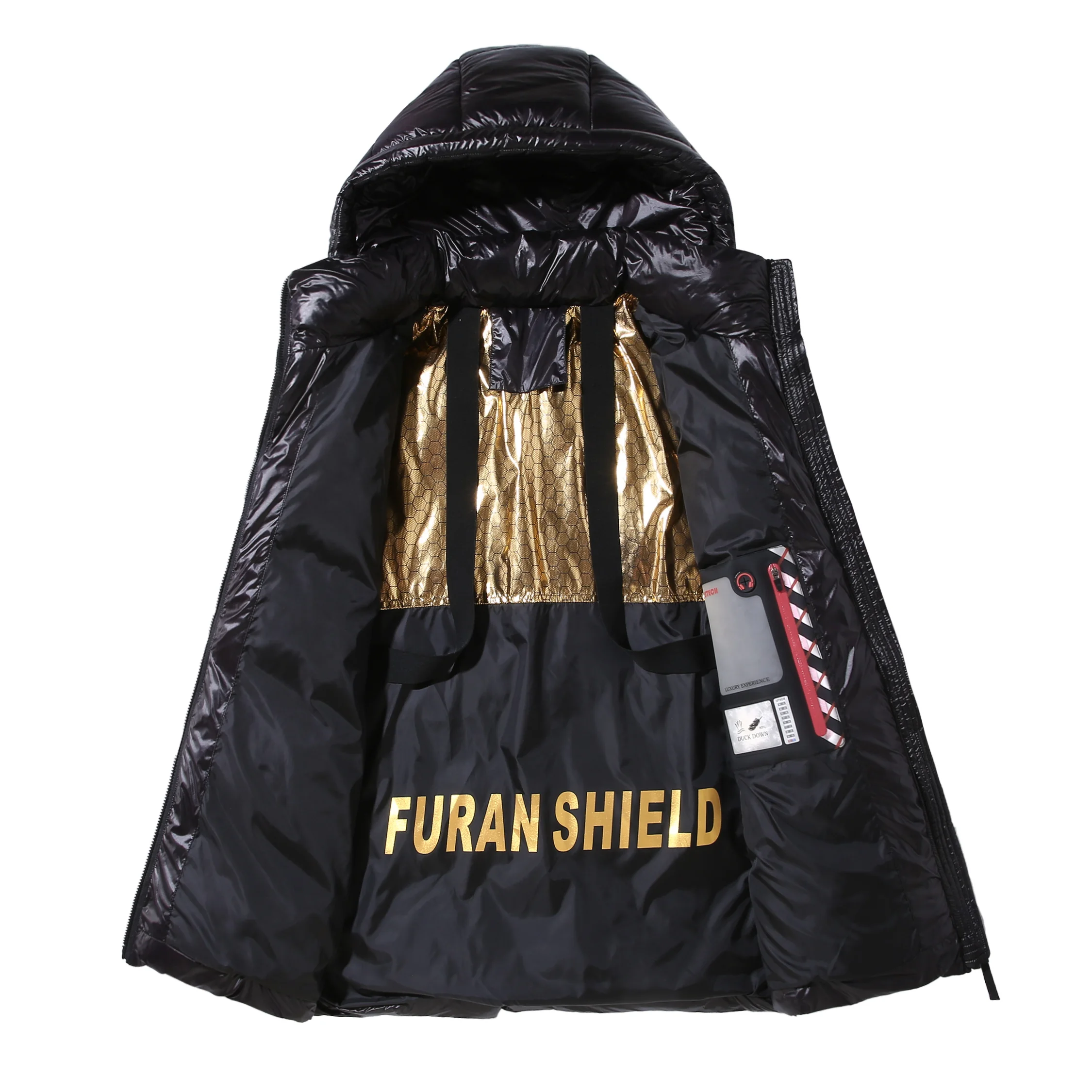 New men plus size down jacket white duck down black gold extra fat fashion large size down warm thick warm jacket
