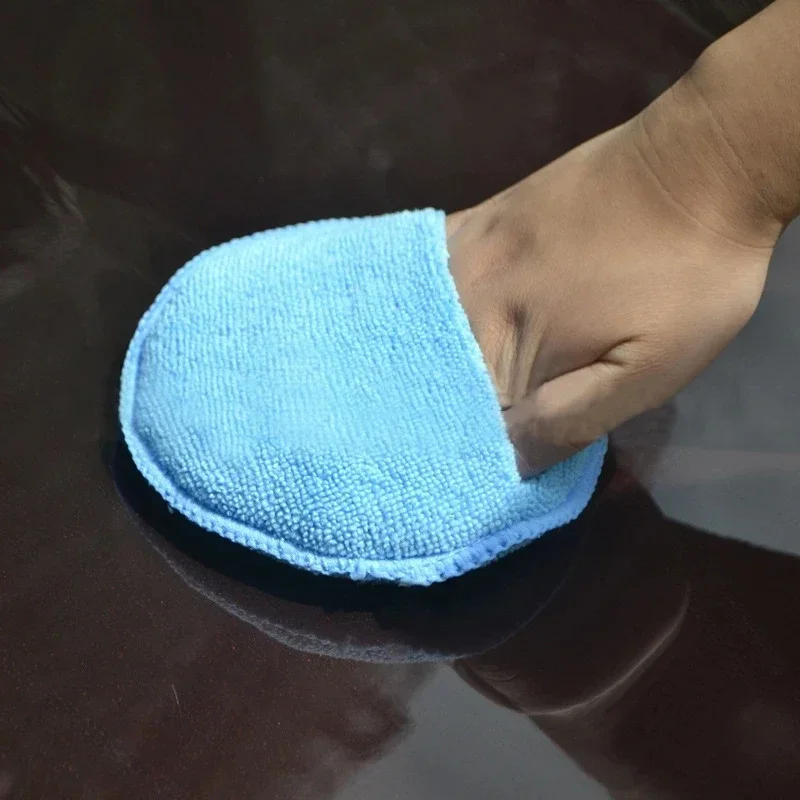 Toalla de cera de microfibra, 10 Uds., abrillantado ultrasuave, encerado, bolsillo, esponja de espuma de cera para coches, elimina cera, cuidado de automóviles, esponja de espuma para esmalte