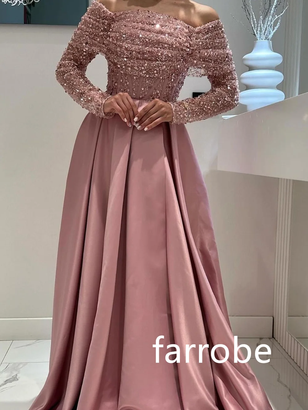 Personalizado estilo chinês jérsei plissado lantejoulas a linha fora do ombro vestidos midi sob medida vestidos de ocasião clássico requintado p