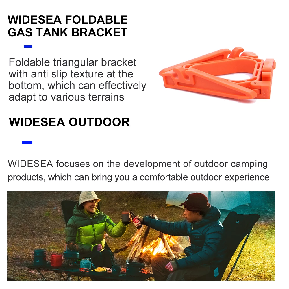 Widesea Bình Gas Chân Đế Đèn Khò Gas Ngoài Trời Bếp Bếp Cắm Trại Dụng Cụ Kệ Đựng Chai Nước Giá Đỡ 3 Chân Đế Gấp Hộp Đứng