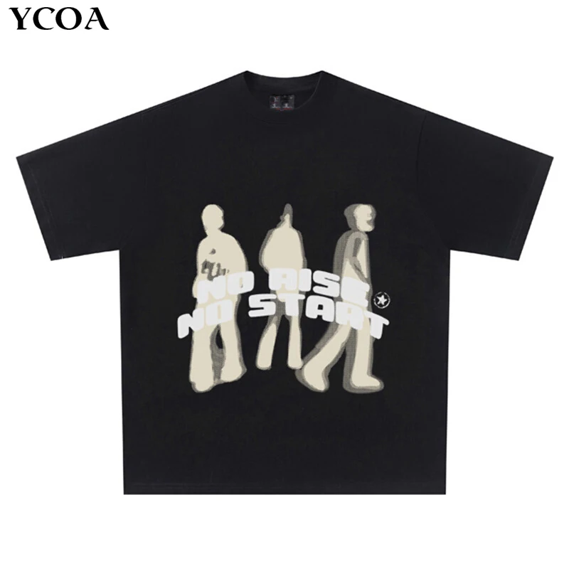 Quá Khổ Áo Áo Nhanh Khô Áo Thun Hip Hop Vintage 90 Dạo Phố Anime Harajuku Ngắn Tay Gothic quần Áo