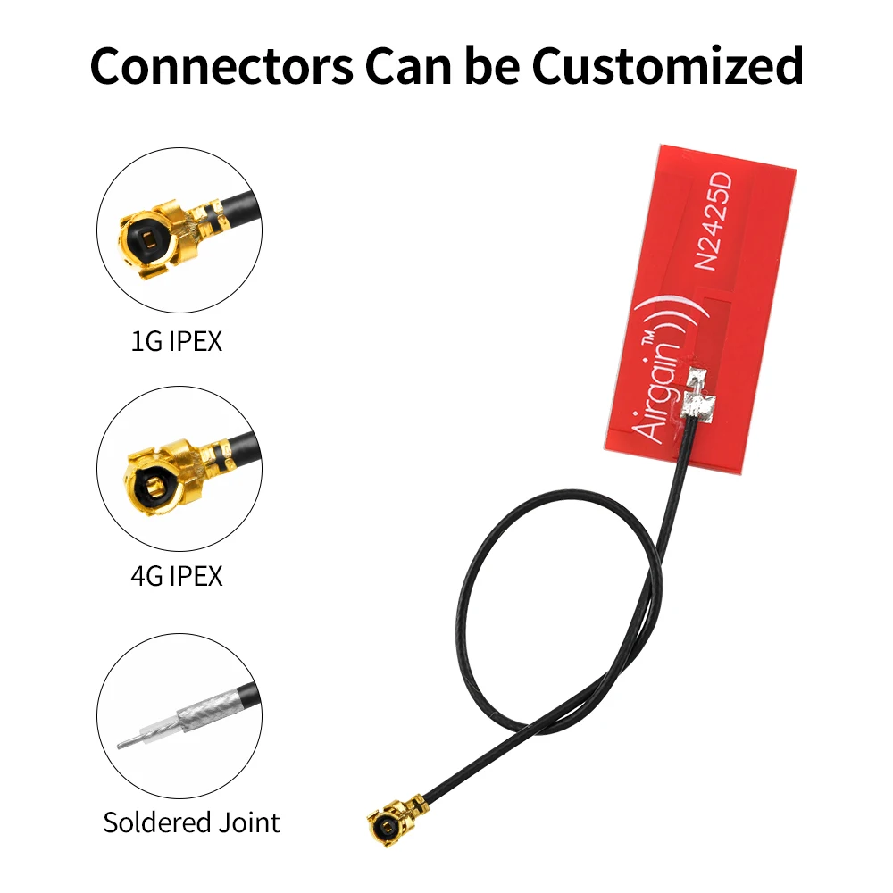 2 pz Antenna Wifi 2.4G 5.8G Dual Band FPC Built-in Scheda Morbida Wifi Bluetooth PCB Patch Guadagno Antenna 15 cm Cavo Adattatore