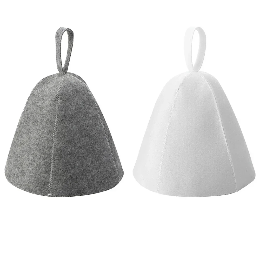 Gorro de Sauna anticalor, gorro de ducha de fieltro de lana grueso, turbante para el pelo, toalla de secado rápido, sombreros, accesorios de baño para Sauna