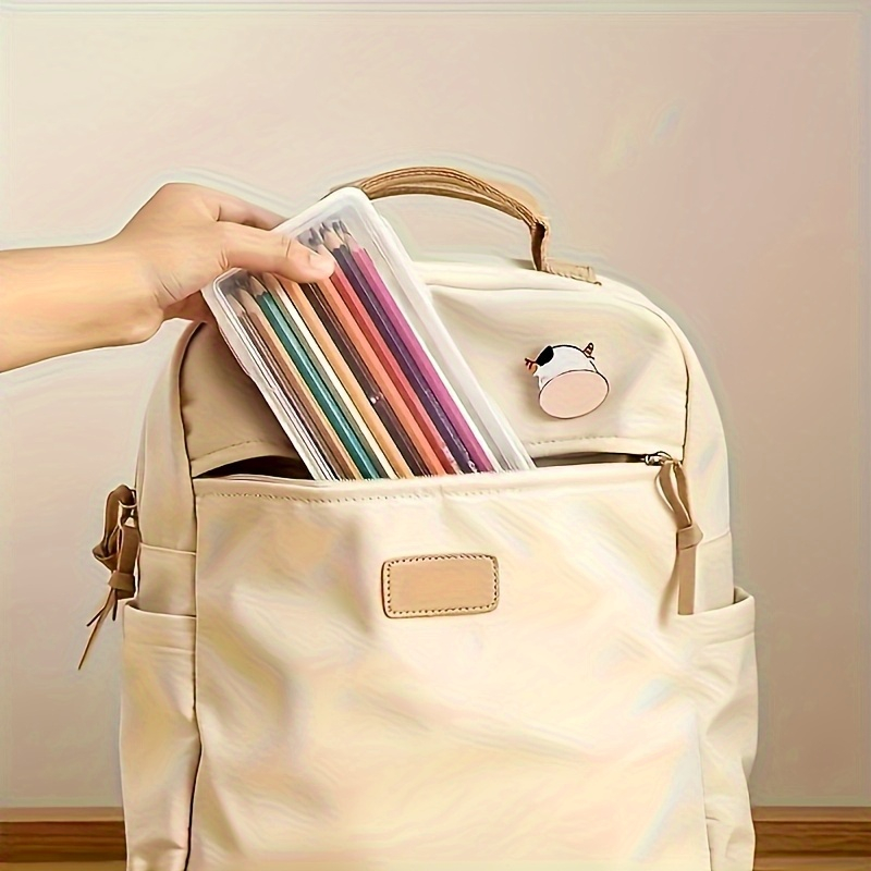 1/2 PCS ดินสอกล่อง PP กล่องดินสอ Multi-Function เครื่องเขียน Organizer อุปกรณ์โรงเรียนสําหรับสํานักงานกล่องปากกาชุด Sacs กล่องปากกา