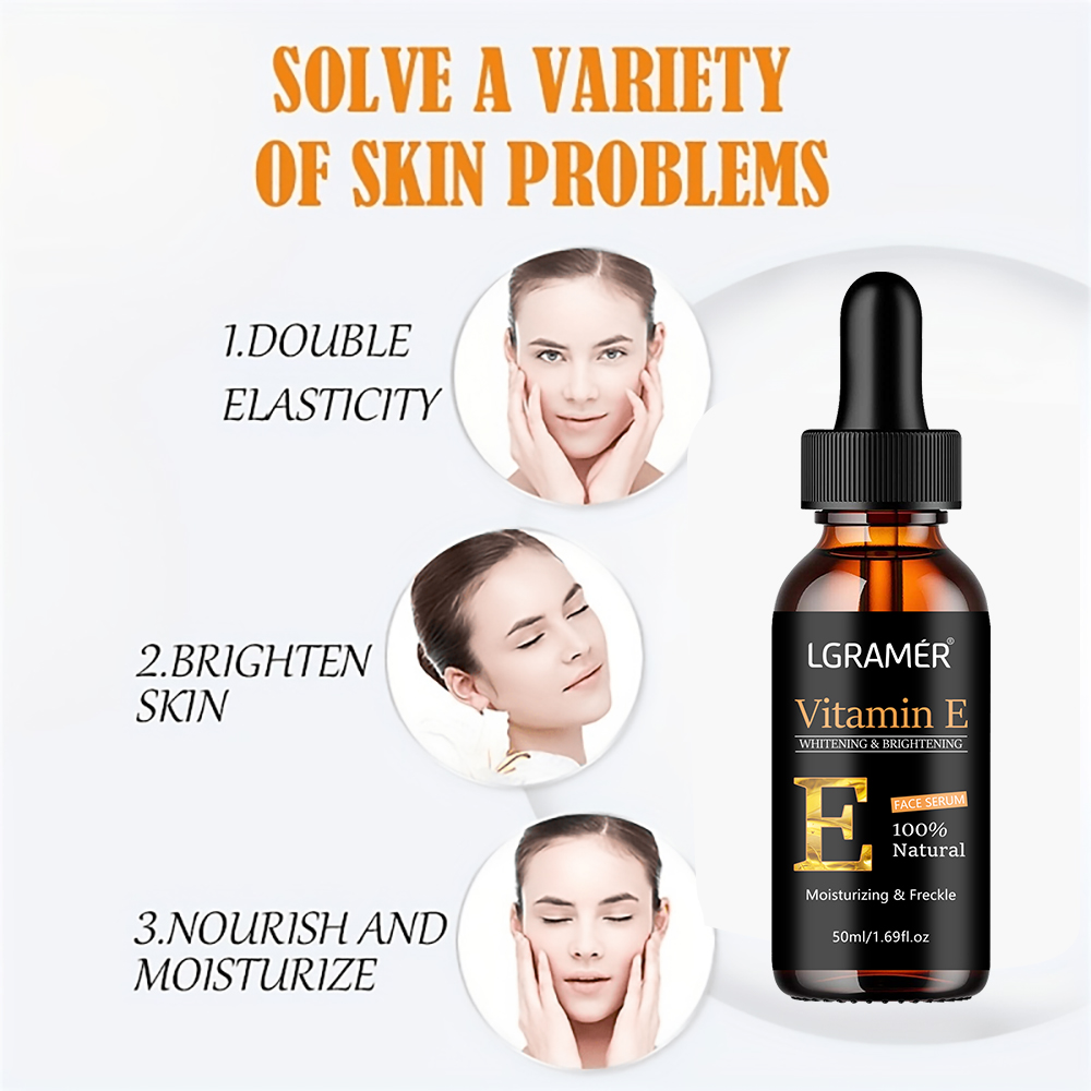 Vitamin E Gesichtsserum Whitening Shrinking Pore Wrinkle Removing Blackspot Lightening Skin Care Essence Hautpflegeprodukt