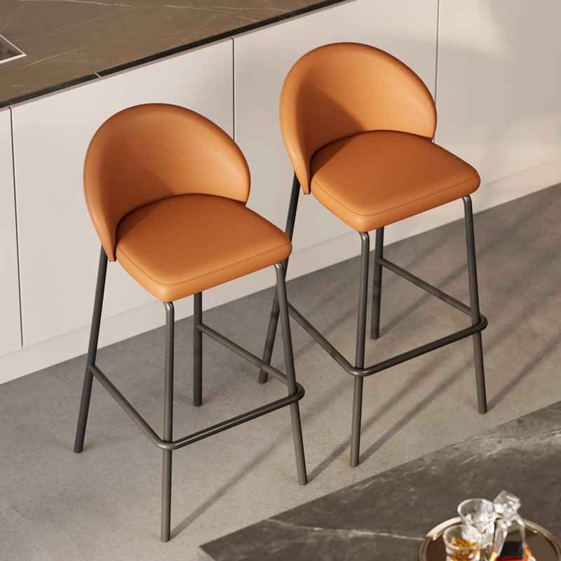 Minimalistische, moderne Barhocker, kreativ, entspannend, ergonomisch, bequem, ästhetischer Stuhl, Empfangstheken, Chaise de Bar-Möbel