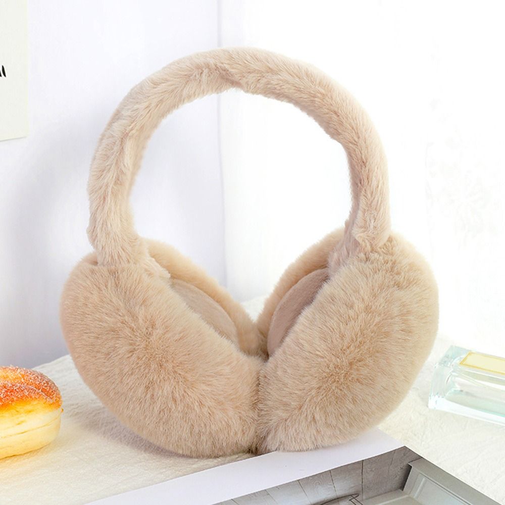 Orejeras portátiles de moda para exteriores, protección contra el frío, orejeras de piel sintética para hombres y mujeres, orejeras plegables, orejeras de felpa suaves
