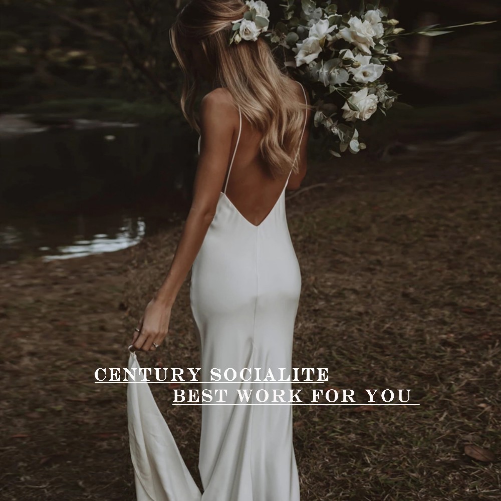 Boho ชุดแต่งงานผู้หญิง 2024 สปาเก็ตตี้สายรัดชีฟอง Beach Mermaid ชุดเจ้าสาว Civil Vestidos de Novia Bohemio ที่กําหนดเอง