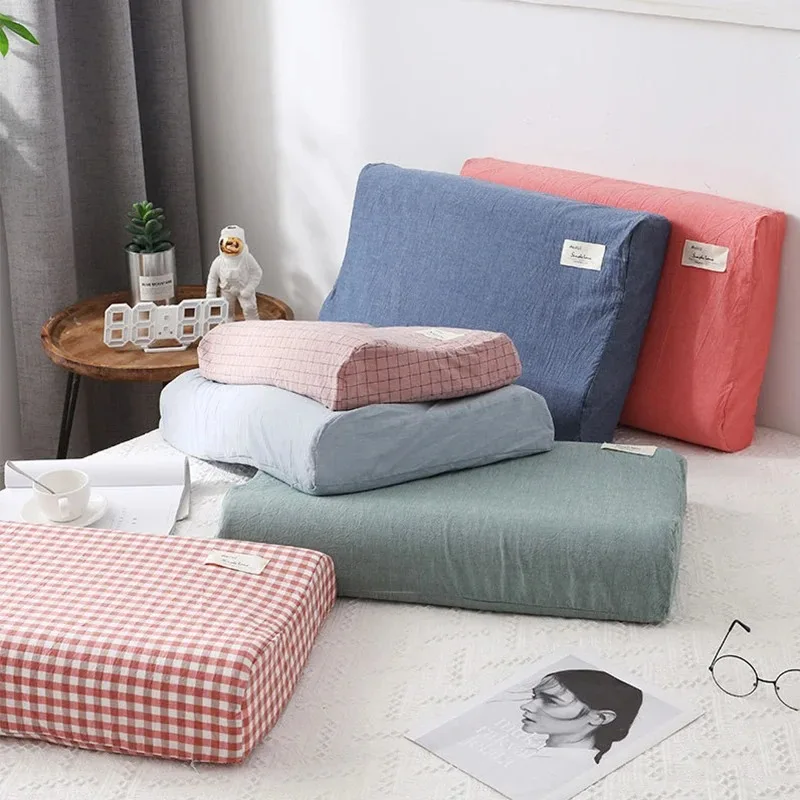 Federa in lattice di cotone 30x50 cm per la camera da letto di casa che dorme Fodera per cuscino memory lavabile