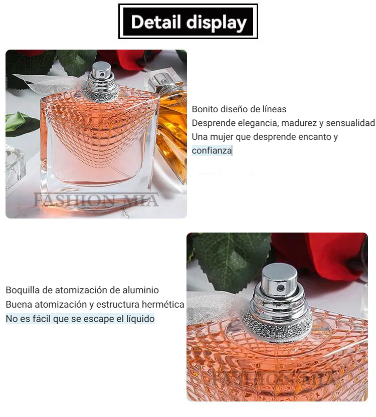 Perfume Original de 75ml para mujer, hermosa vida, fragancia de rosa de amor verdadero, Perfume duradero, Perfume de temperamento romántico Natural fresco