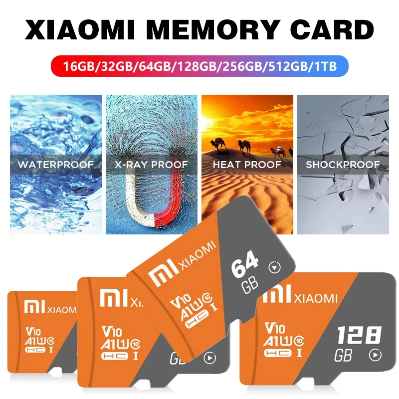 Xiaomi 2TB High Speed TF/SD Card Memory Card TF SD Ultra Fast Read Write 512GB 1TB Mini Memory Card Class 10 For Camera/Phone