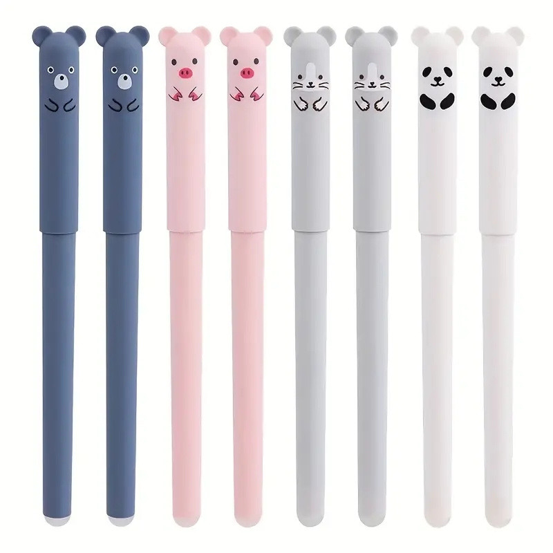 26 ชิ้น/เซ็ตสัตว์ PANDA Erasable GEL ปากกาชุด 0.5 มม.ปากกา Erasable เติมแท่งล้างทําความสะอาดได้ Handle โรงเรียนอุปกรณ์สํานักงานเครื่องเขียน