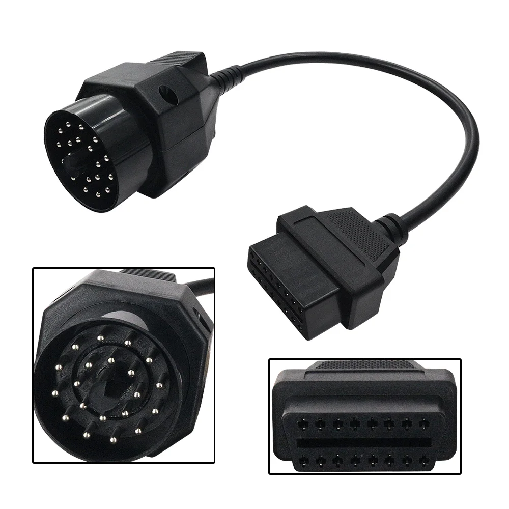 Auto Obd Verlengkabel Obd Ii Adapter Voor Bmw 20pin Naar 16PIN Vrouwelijke Connector E36 E39 X5 Z3 Voor Bmw 20pin Naar obdii 16pin