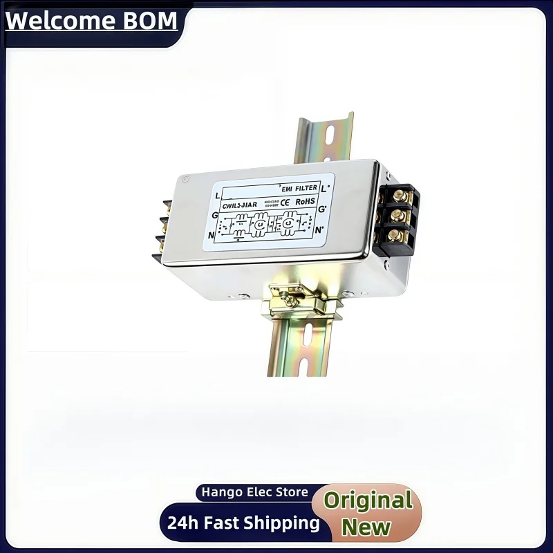 Single-phase three-pole power filter CW4L3-6/10/20/30A-R terminal block EMI anti-interference AC 220V