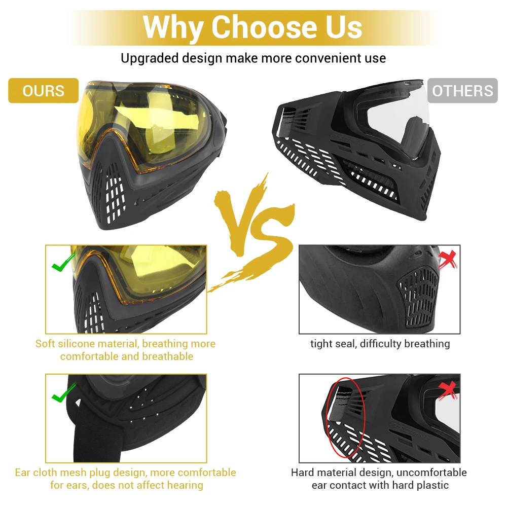 FMA Paintball Airsoft Full Face Mask Anti-Fog Goggle F1 Single Layer เลนส์หน้ากากป้องกัน CS การล่าสัตว์ Paintball หน้ากากป้องกัน