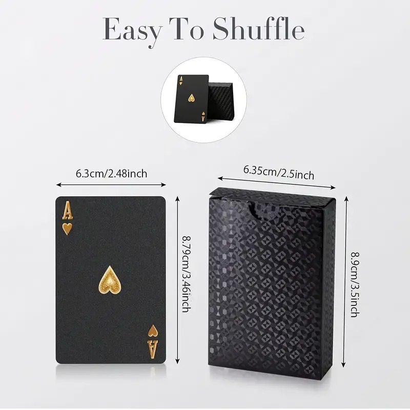 1 パックダイヤモンド防水プラスチックトランプゴールドダイヤモンド箔ゲームトランプボードゲームファミリーゲームパーティーエンターテイメント
