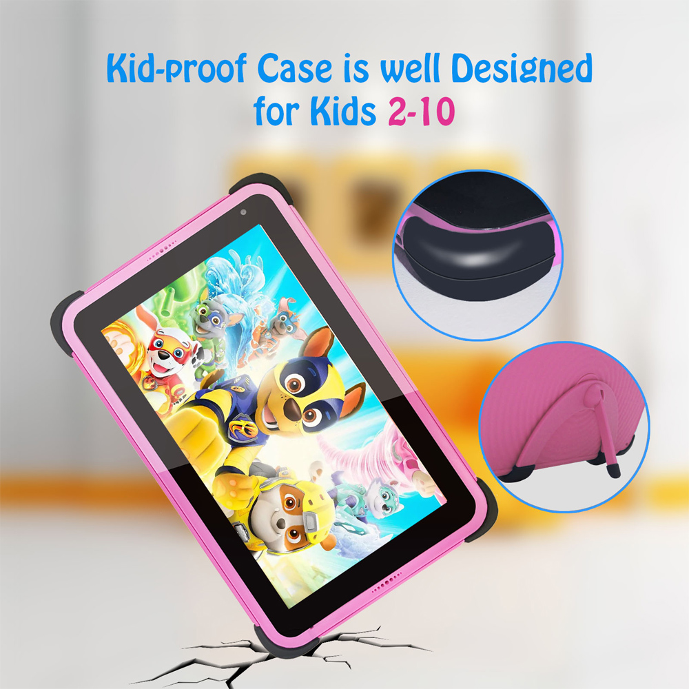 Überholtes 7-Zoll-Kinder-Tablet Android 1024 x 600 HD Quad-Core Dual WiFi 2 GB + 32 GB Lerntablett für Kinder, perfektes Geschenk!