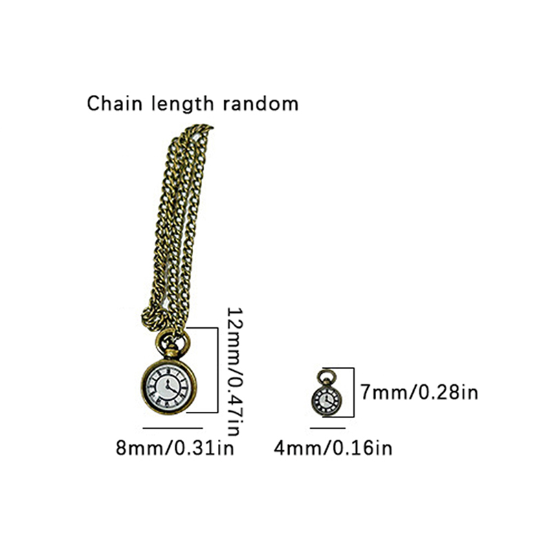 Montre de poche de simulation vintage pour enfants, maison de courses, mini décoration, accessoires de maison de poupées, jouet de jeu de simulation, 1/12