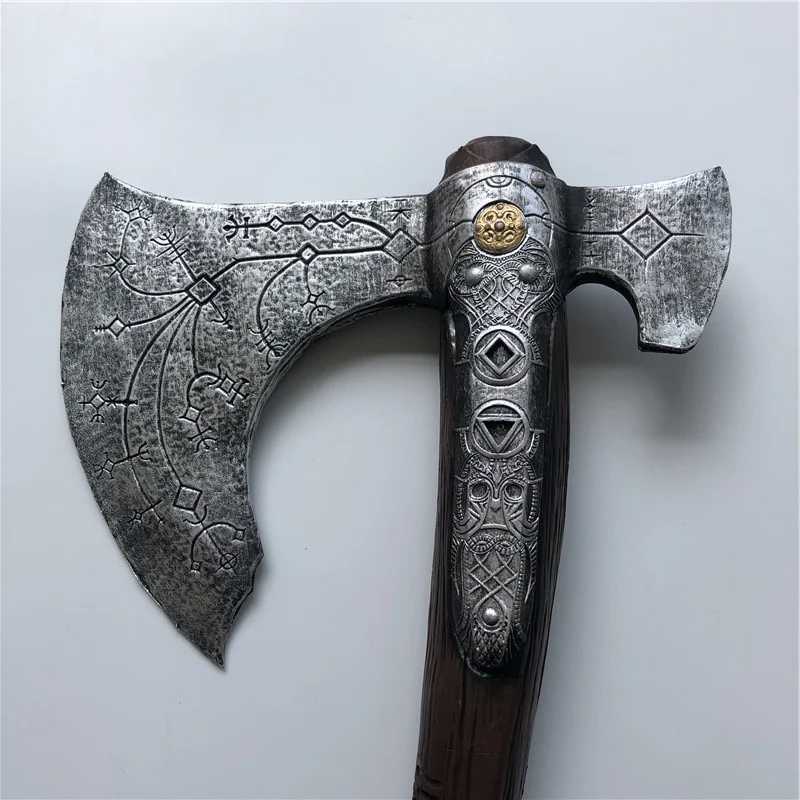 93Cm Thần Chiến Tranh 4 Cosplay Kratos Axe Leviathan Axe Chống Đỡ Vũ Khí Trò Chơi Nhập Vai Phim Cos Ma Axe PU Vũ Khí Đồ Chơi Mô Hình Chống Đỡ