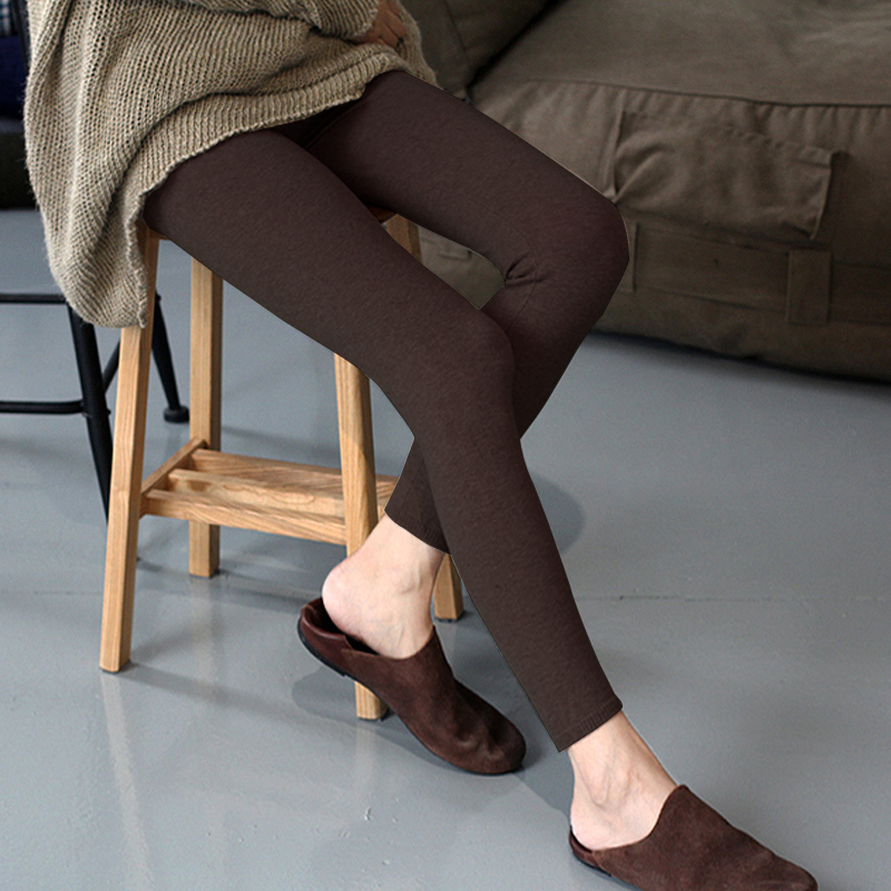 Женские леггинсы из овечьей шерсти, осенне-зимние длинные эластичные модные Универсальные теплые брюки в базовом стиле