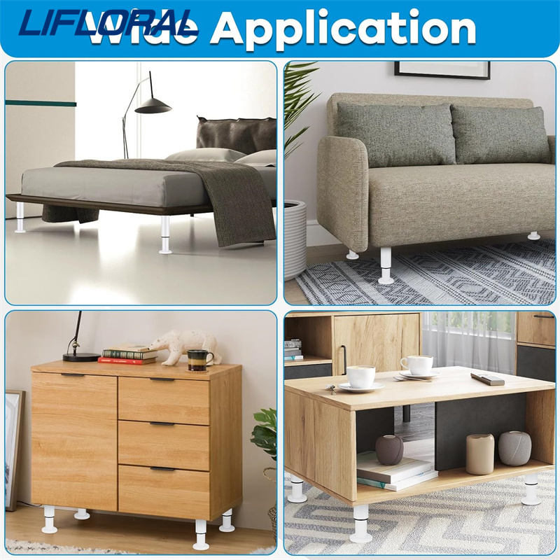 2 stücke 12-20 cm Teleskop Einstellbare Bett Balken Unterstützung Fuß Verstärkte Möbel Bein Sofa Bein Bett Unten Ersatz beine Möbel