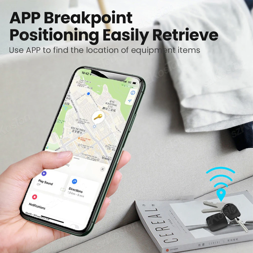 Smart iTag Works with Find My APP, Smart Air-Tag Key Wallet Bike Finder Anti-lost Tracker, Bluetooth-compatible for IOS System