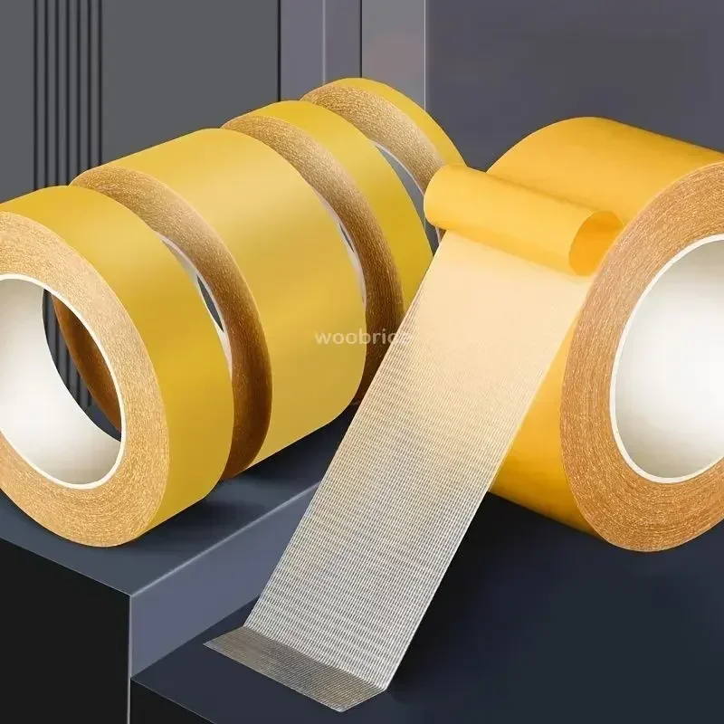 Super Thin Strong Fixation Double Sided Adhesive Tape Heavy Duty Translucent Mesh Waterproof Traceless Powerful Grid Carpet Tape