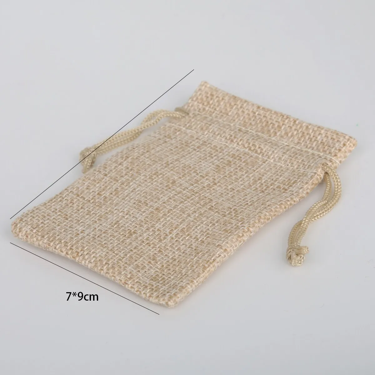 15-50 pacote de algodão e cânhamo saco de presente de bolso para o dia das crianças saco de embalagem de presente diy doces embalagem de produto de casamento
