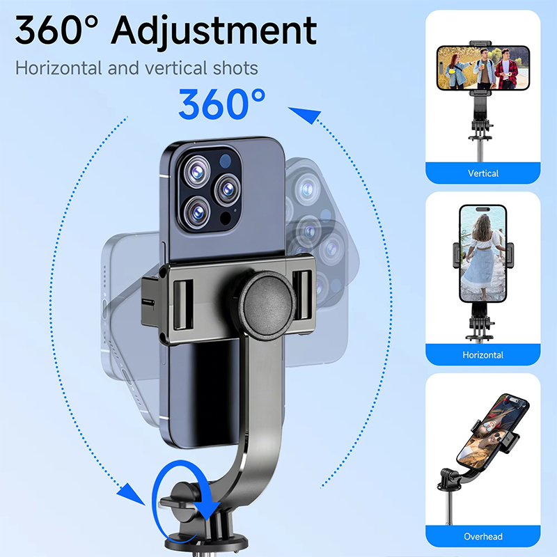 Wireless Remote Selfie stick mobile phone stand anti shake and retractable tripod for Iphone Android Smartphone Shooting Vlog
