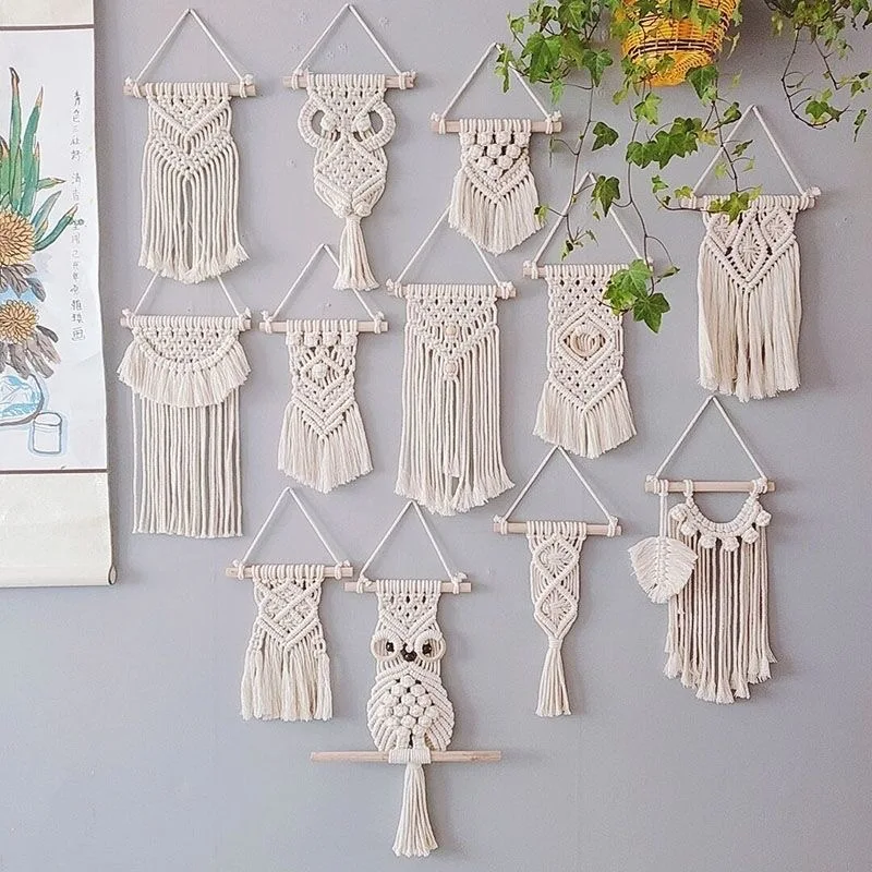 Cordón de macramé de algodón 100% de 1mm-10mm, cuerda DIY hecha a mano para colgar en la pared, cuerda Natural de 3mm, costura Bohemia, decoración del hogar para boda