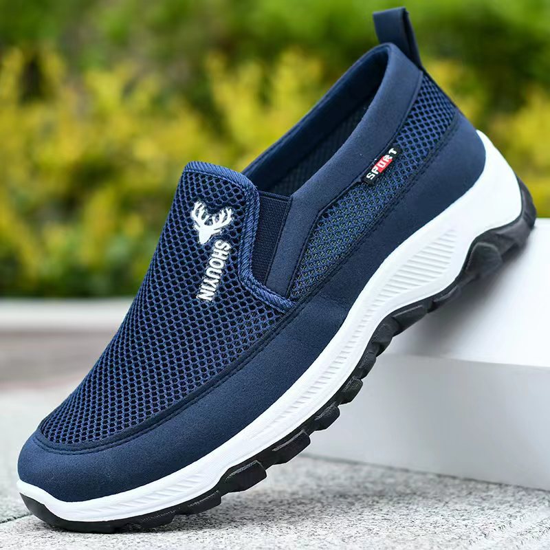 Mode Sommer Schuhe Männer Casual Schuhe Mesh im freien Atmungsaktive Slip-on Wohnungen Männer Turnschuhe Komfortable Wasser Faulenzer Zapatillas