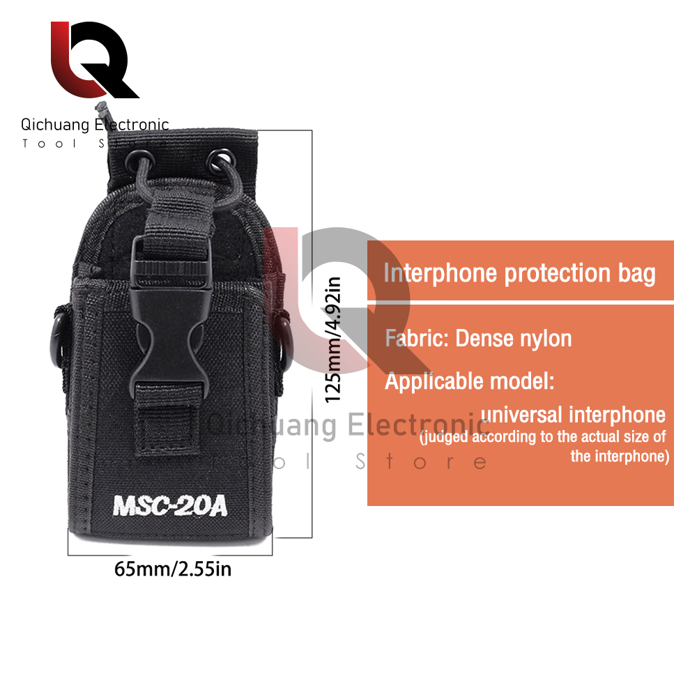 Túi đựng dây đeo bằng Nylon cho máy bộ đàm thông dụng có dây đeo vai điều chỉnh được bao đựng Radio hai chiều