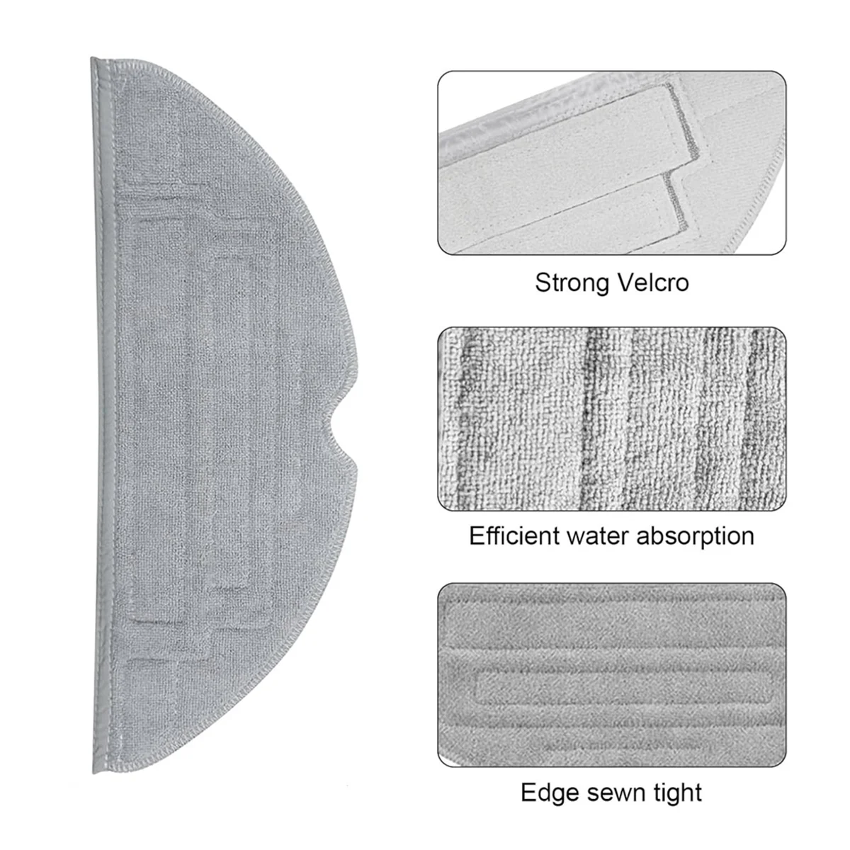 5 Pcs Mop Pads for Roborock S8, S8+, S8 Pro Ultra Robot Vacuum, VibraRise 2.0 Washable Reusable Mopping Pads
