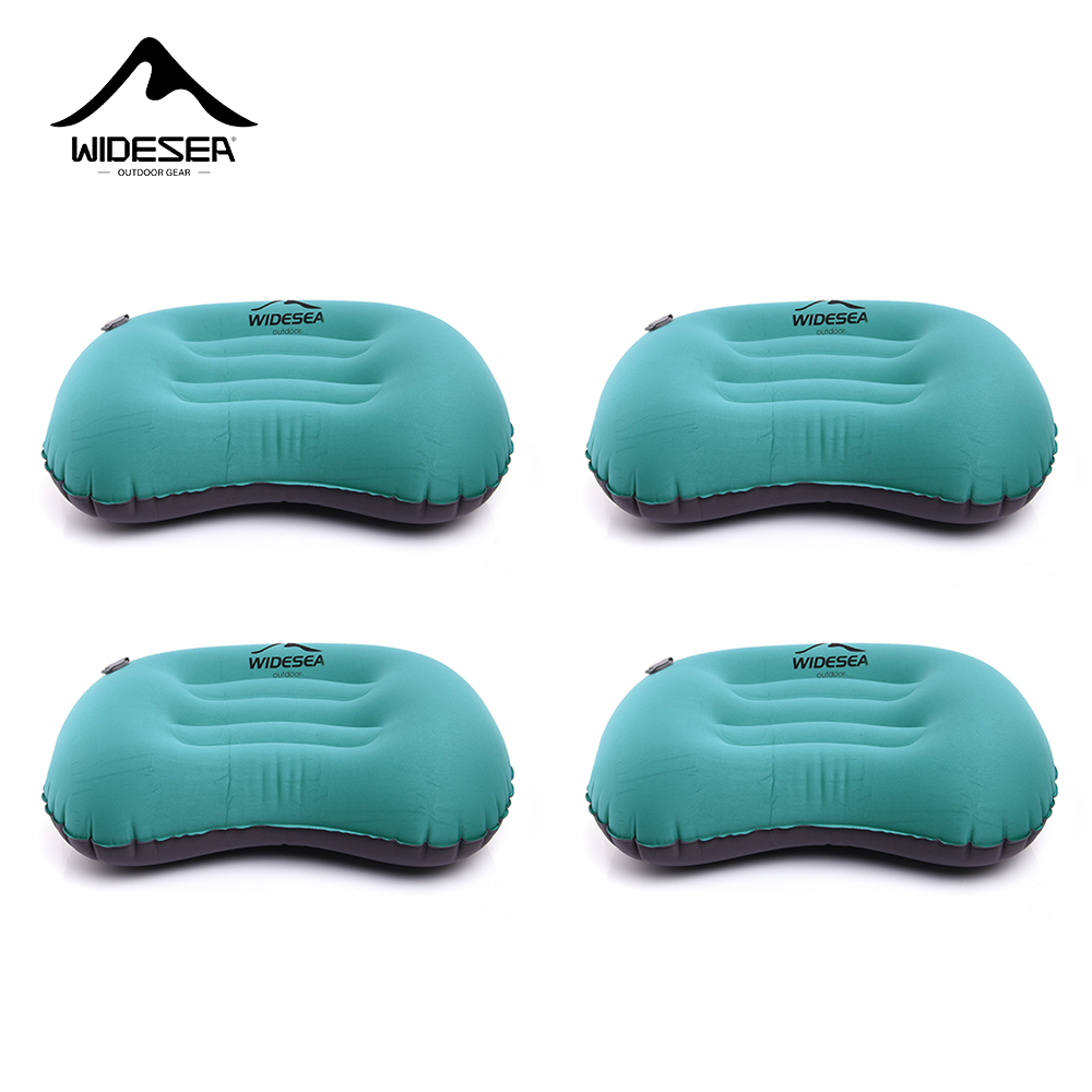 Widesea Draagbaar Opblaasbaar Kussen Kampeeruitrusting Samendrukbaar Opvouwbaar Luchtkussen Buiten Beschermend Toerisme Slapen 4st