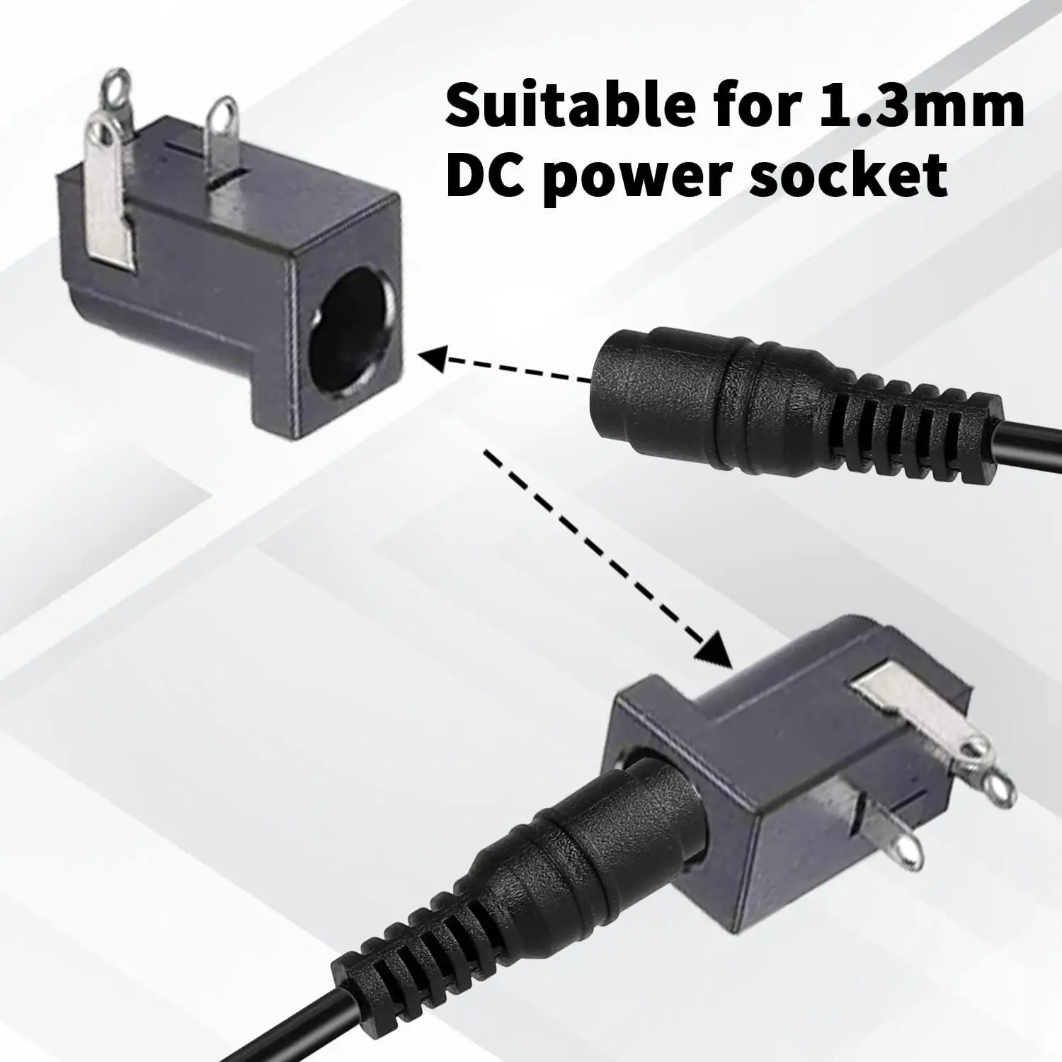 10ชิ้น3ขาDC Powerเชื่อมต่อPCBเมาหญิงเสียบแจ็ค+ 10ชิ้น5.5มิลลิเมตรx 2.1มิลลิเมตรDIYชายDC Powerเสียบแจ็คบัดกรีเชื่อมต่อ