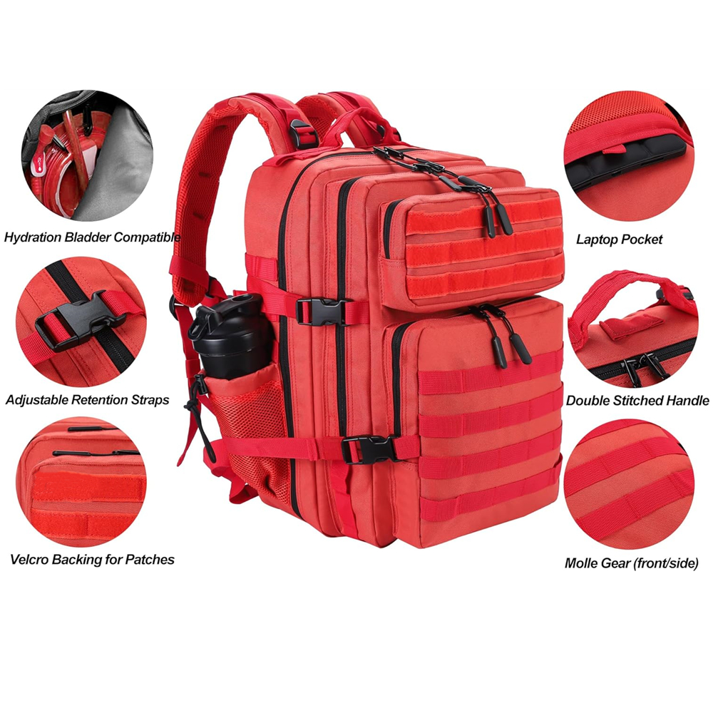 45L Tactical Backpack 3P Bag Assault Backpack Outdoor 3 Days Travel Waterproof Climbing Rucksack Camping Hiking Hunting Mochila