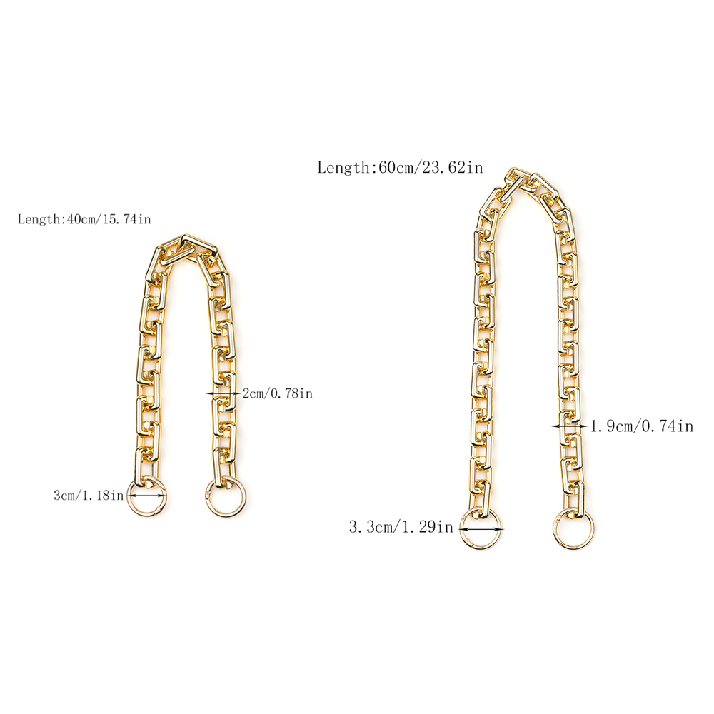 40/60cm Golden Acrylic Purse Chain Strap Handbag Handles Diy Purse Replacement Chain For Shoulder Bag Strap Bag Accessories