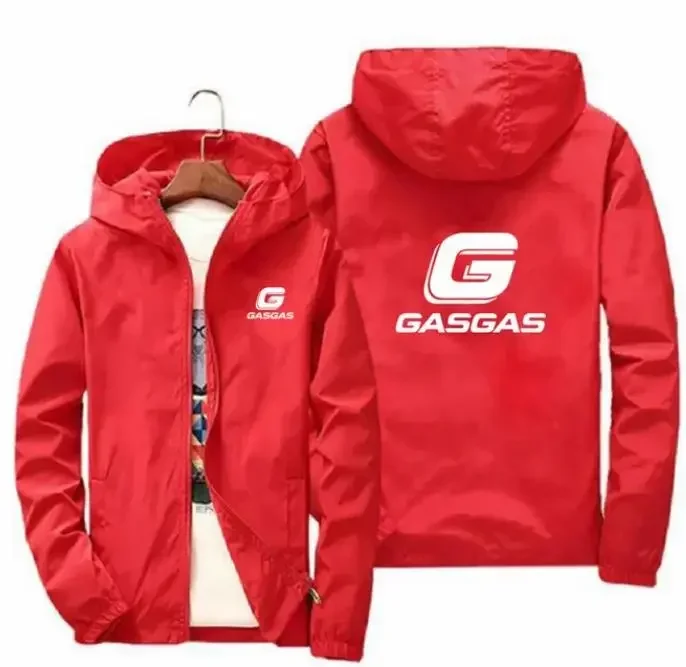 Motocicletas gasgas primavera e outono casaco com capuz masculino jaqueta atmosfera casual fino casaco masculino roupas de rua jaqueta pesca