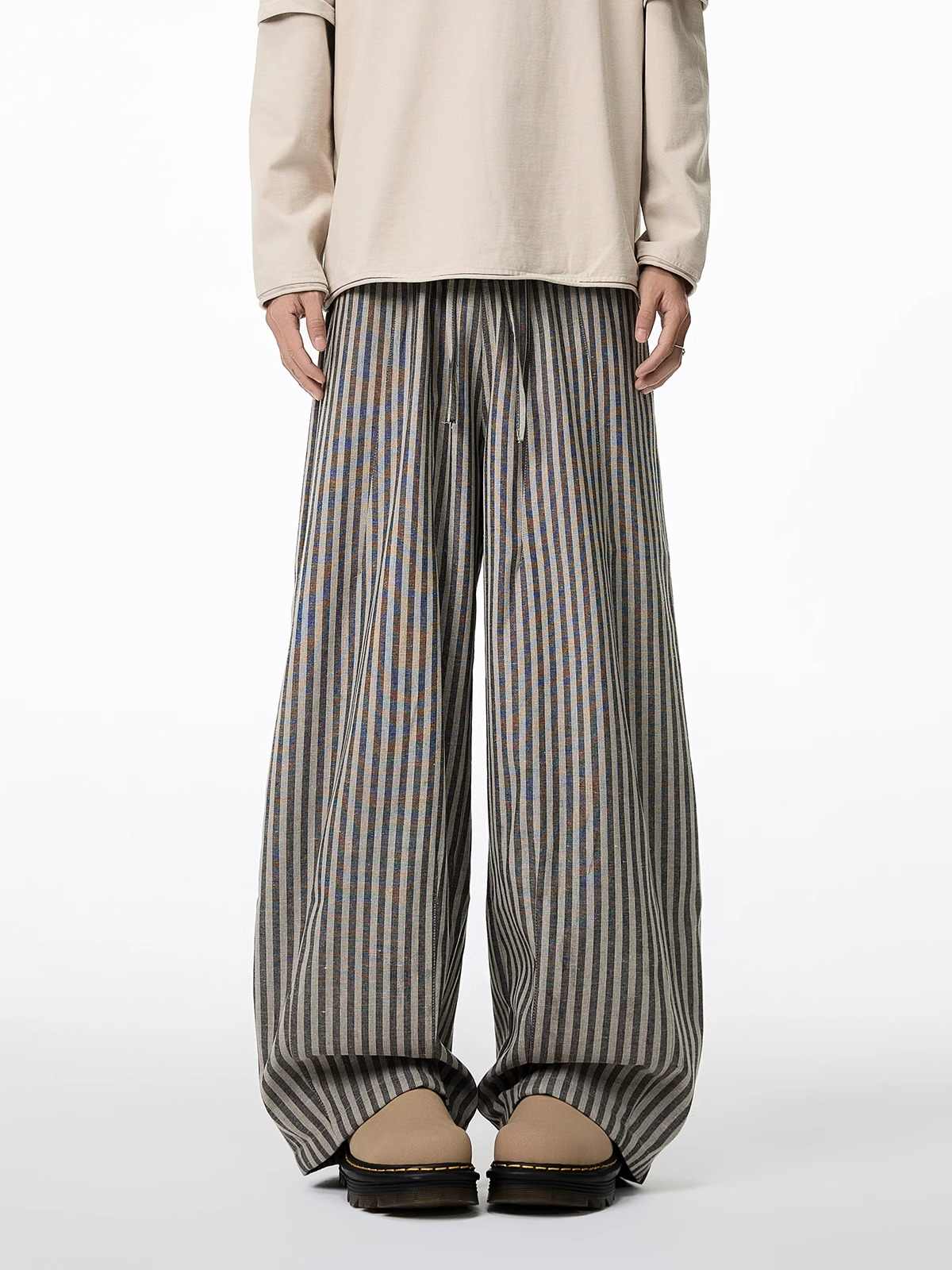 Women's Black Gothic Striped Long Pants Baggy Sweatpants Harajuku Y2k Emo Vintage Oversize Trousers Japanese 2000s Style Clothes